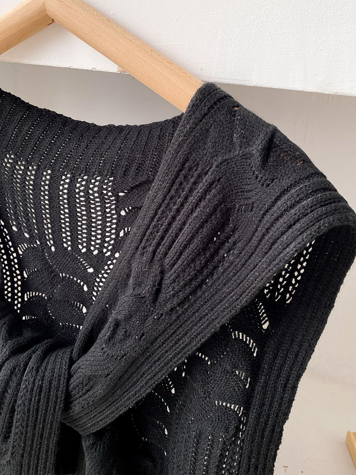 Women's Solid Color Hollow Out Cable Knit Scarf, Casual Versatile Soft Warm Shawl for All Seasons, Fashion Accessories for Women & Girls, Fluffy Soft Scarf