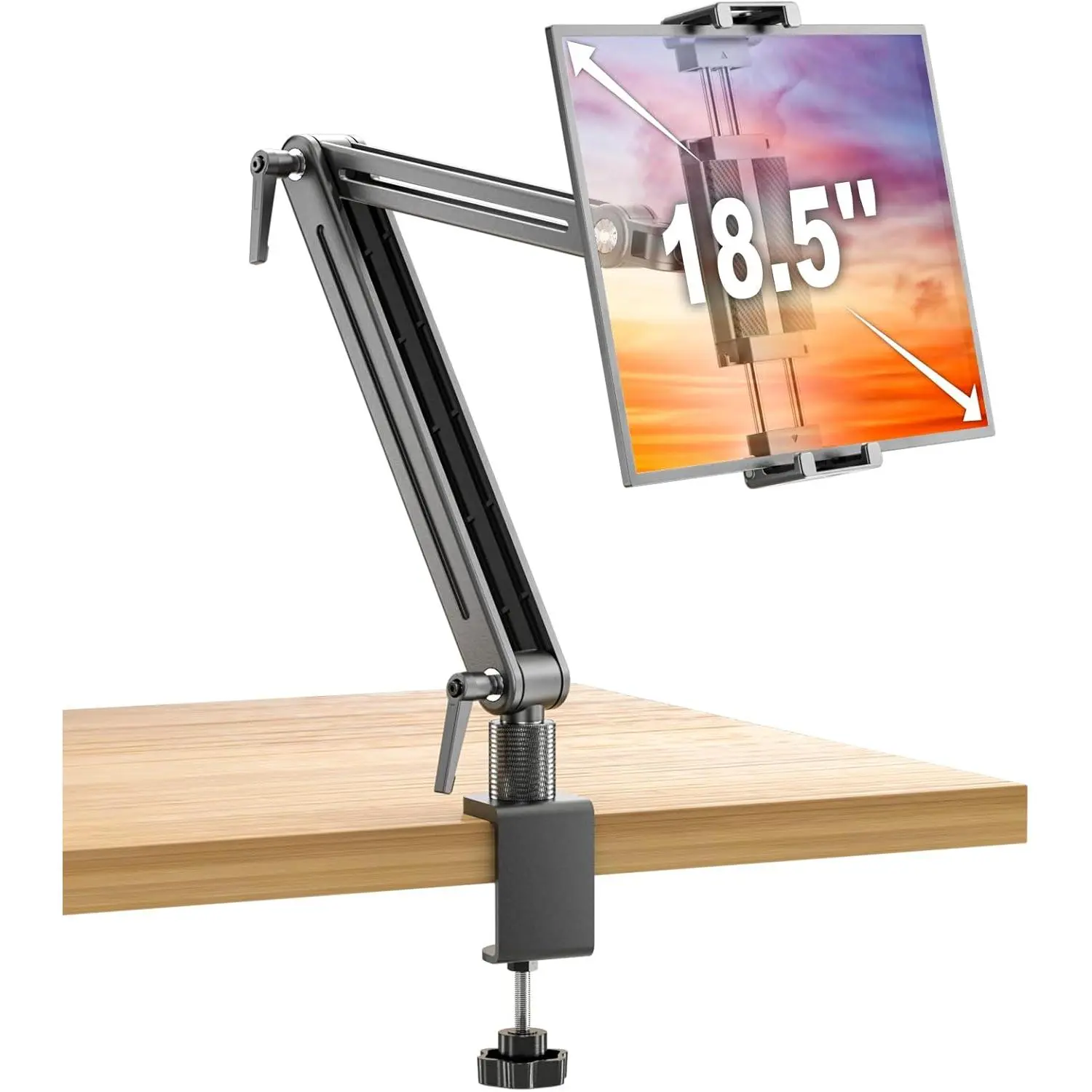 Portable  Arm Mount Holder Screen Stand 18.5" 360° Rotating Base