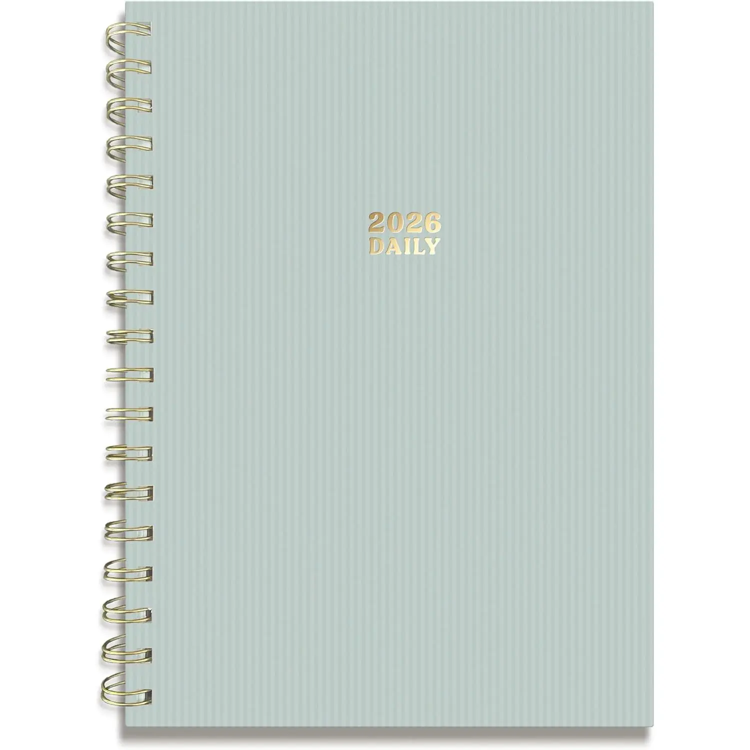 2026 Dated Planner - 6"x8.25" Minimalist Decluttering Planning Tool, Daily Layout, Flat Pages, Monthly-Weekly-Daily Organizer Storage, Jan-Dec Eucalyptus Design with Motivational Stickers, Spiral-Bound Sturdy Paper