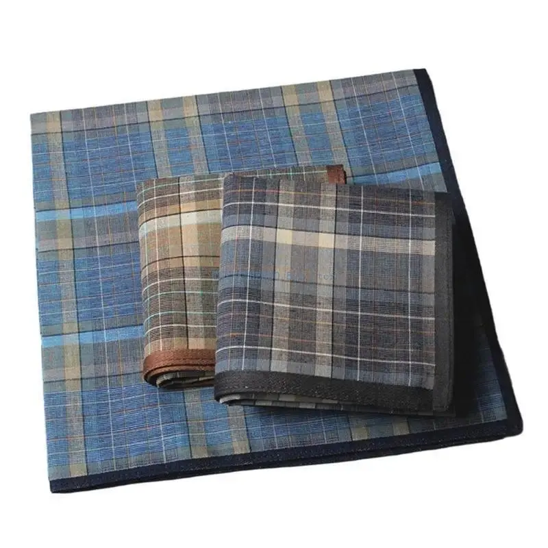 340D Men Business Pocket Square Handkerchief Facecloth Quick Drying Handkerchief 6PCS