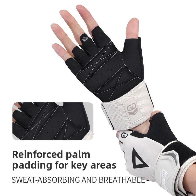 Fitness gloves half finger cycling palms for men and women equipment training dumbbells weight lifting non-slip sports gloves