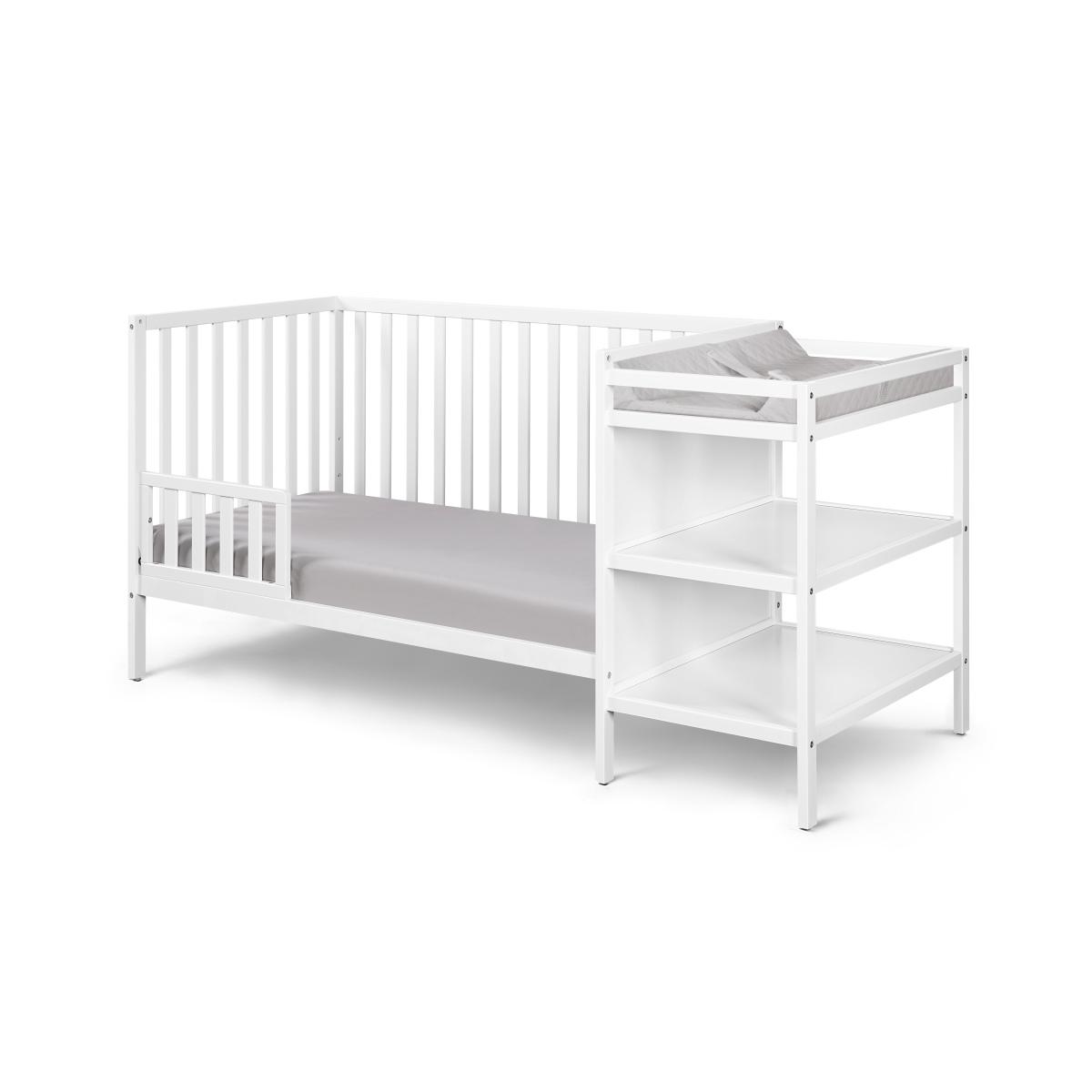 Aobtkel 3-in-1，Baby Bassinets Bedside Sleeper - Portable Pine WoodBedsideBassinet,3 Heights Small Mini Crib withMattress,Space-SavingDesign Baby Crib for Newborns 0-36 Months, Solid Wood BedFrame with Fence, Door &Safety Guardrails, CPC Certified