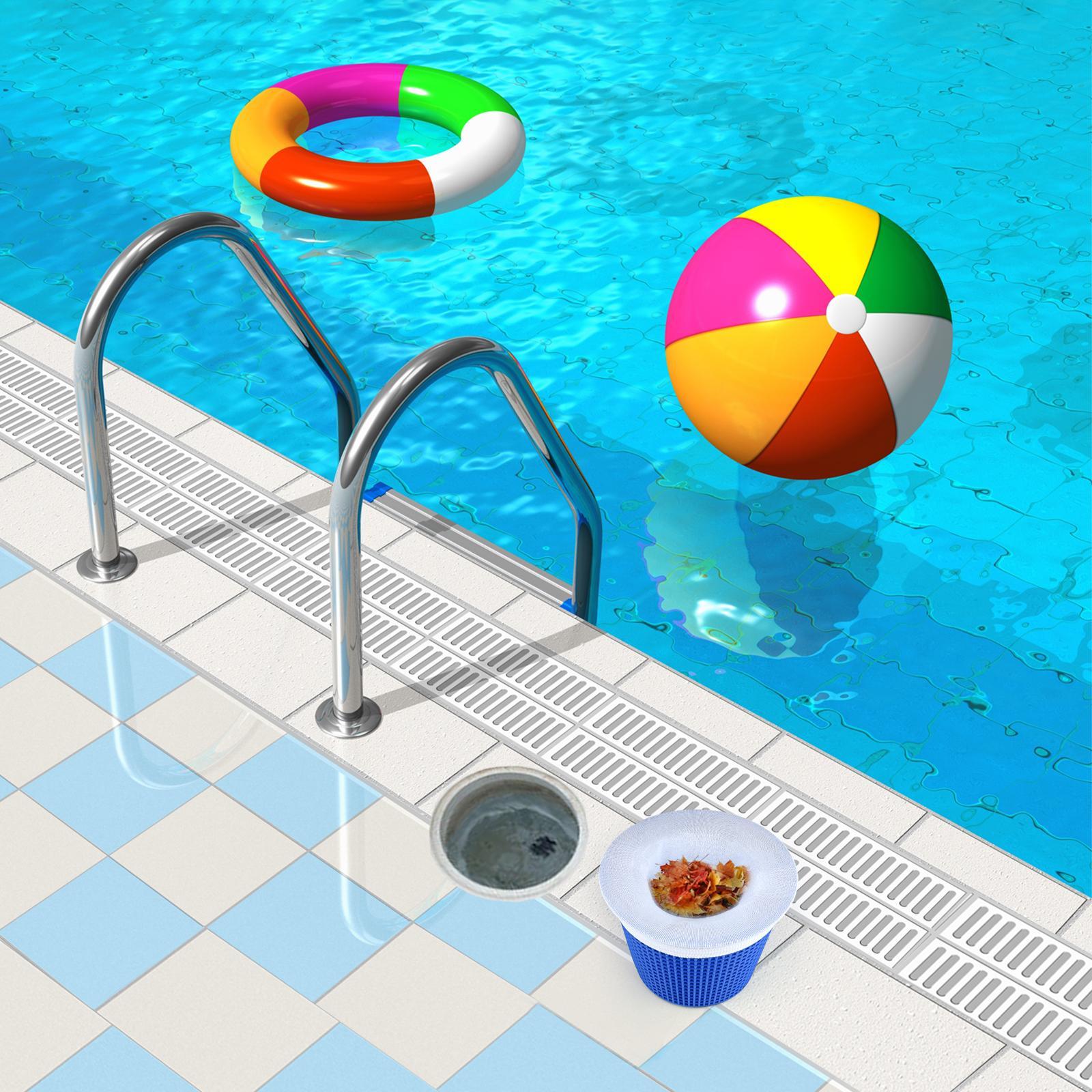 Pool Skimmer Socks Dual-Layer Mesh Technology for In-Ground & Above Ground Pools Effective Filtration Reusable Solution 13cm x 22cm, Pool Accessories, Nylon