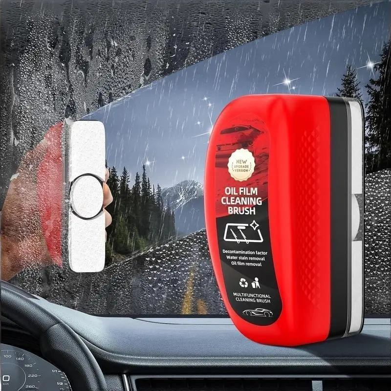 Windshield Washer Fluid 120ML, Car Glass Oil Film Remover, Reusable Bubble Sprayer, Home & Car Glass Cleaning Tool, Surface Cleaner