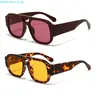 Unisex 70s Retro Square Double Bridge Aviator Sunglasses 2-Pcs Set, Lightweight TR90 Nylon Full Rim UV400 Shades, Trendy Fashion Eyewear for Summer Beach & Daily Streetwear