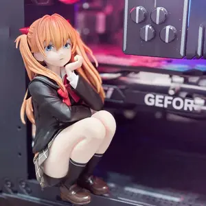 14cm Squatting Position Pretty Girl Action Figure Anime Pvc Model Toy Desktop Ornament Decoration Collection Gift Statue Figure