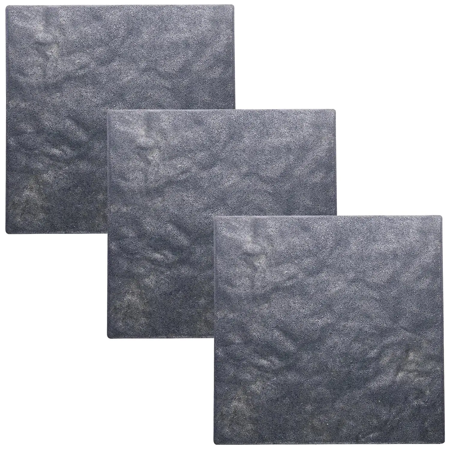 3 Pack 15.75”x15.75” Rubber Stepping Stones Recycled Paving Stones Pavers for Outdoor Garden Walkways