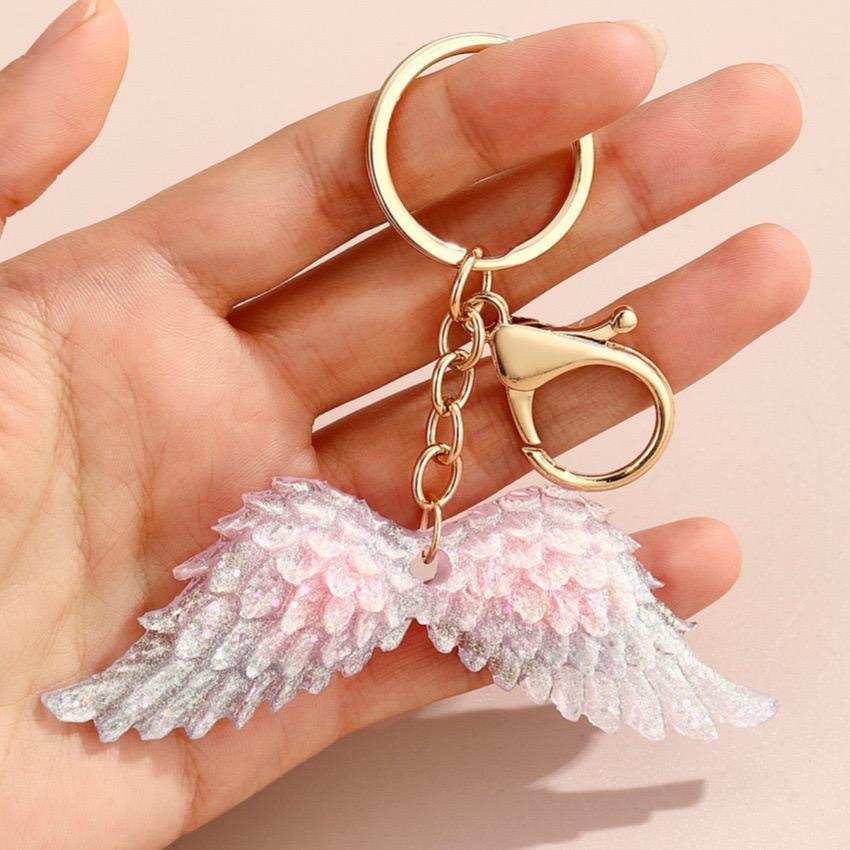 Sister Angels,Victoria's Secret Angel Wings Glowing Keychain, Car Bag Charms and Accessories,Perfect Gift For Mom, Daughter, Friend, or Lover,couple gift