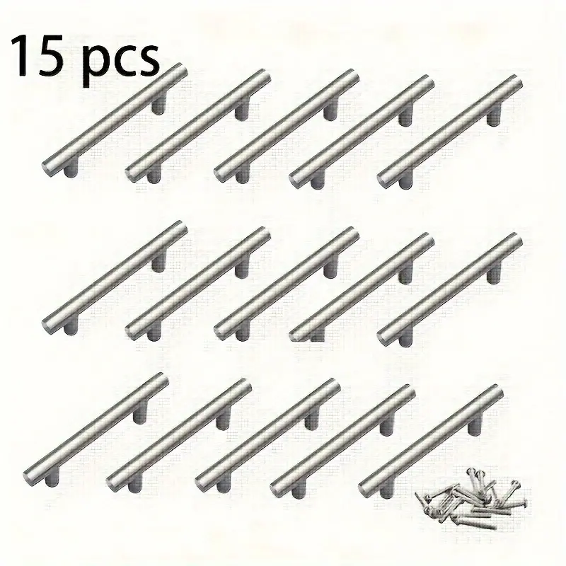 6/15/30pcs matte black stainless steel cabinet handle-5 "drawer handle with screw, durable powder coated end. Metal handle