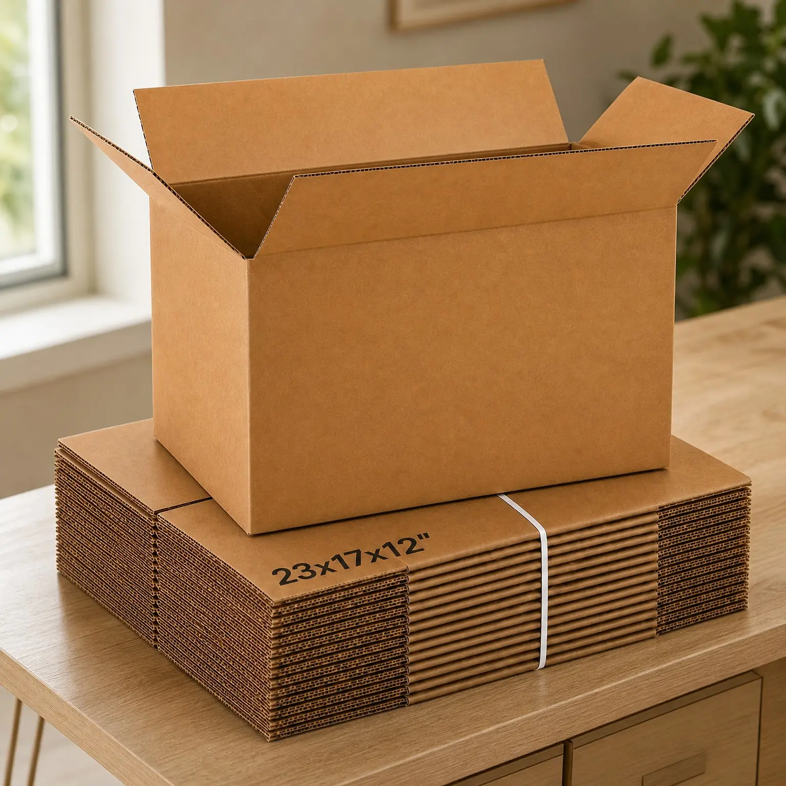 Large Moving Boxes 23L x 17W x 12H, 10-Pack - Corrugated Cardboard Box for Shipping, Mailing, Packing, Packaging and Storage