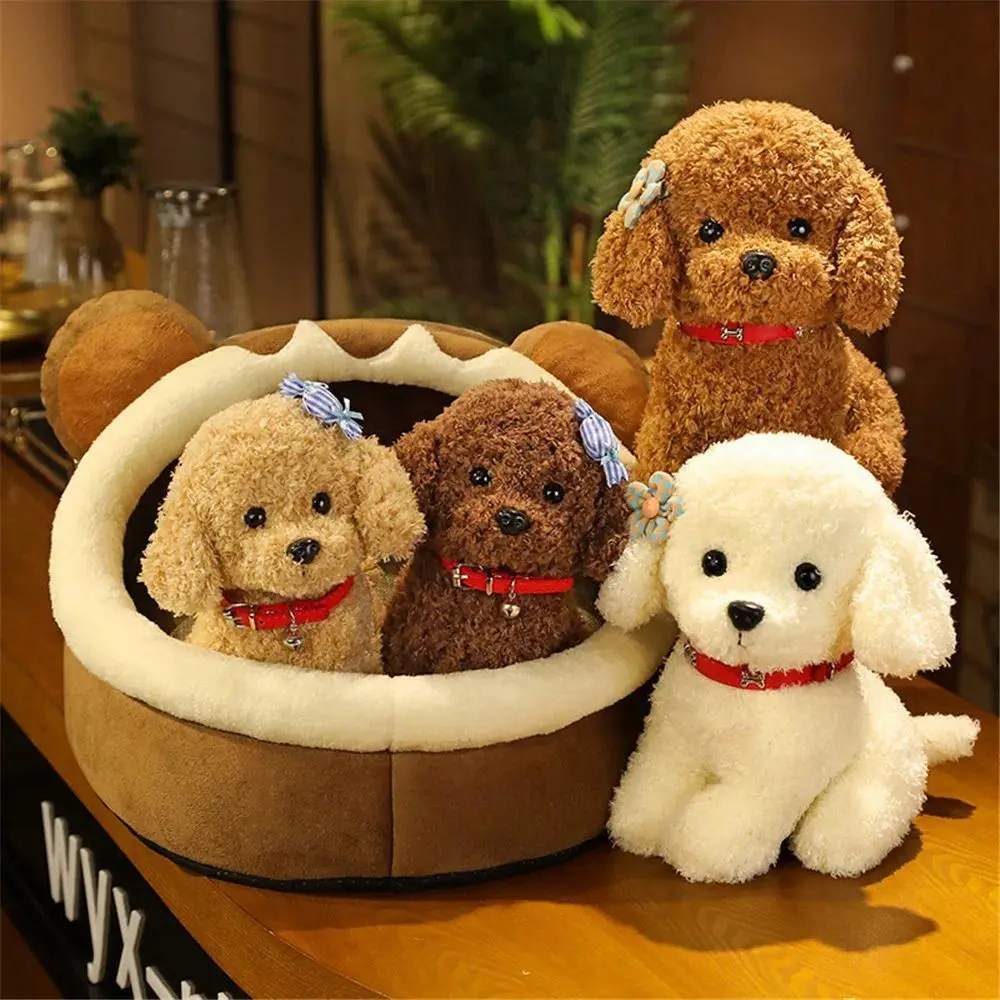 22/28cm High Quality Washable Unisex Poodle Plush Toy, Factory Direct Sales Handmade Realistic Dog Figure, Stress Relief Classic Novelty Toy for Bedroom Decoration, Stuffed Animal