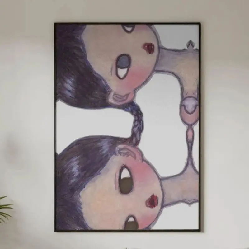 Aya Takano Art Print - Surrealism Japanese Pop Poster, Kawaii Sci-Fi Whimsy Wall Artwork, Neutral Abstract Boho Fashion Decor for Living Room, Dorm, Anime Room, Contemporary Anime Fan Gift