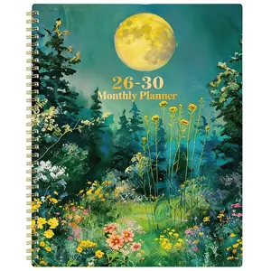 2026-2030 Monthly Planner/Calendar - January 2026 to December 2030, 5-Year Monthly Planner, Watercolor Floral Cover Design Notebook, Yearly Calendar Planning, Monthly Tabs, 60-Month Calendar, 5.5" x 8.3", Thick Paper, Elastic Cover, Durable Double Wire Sp