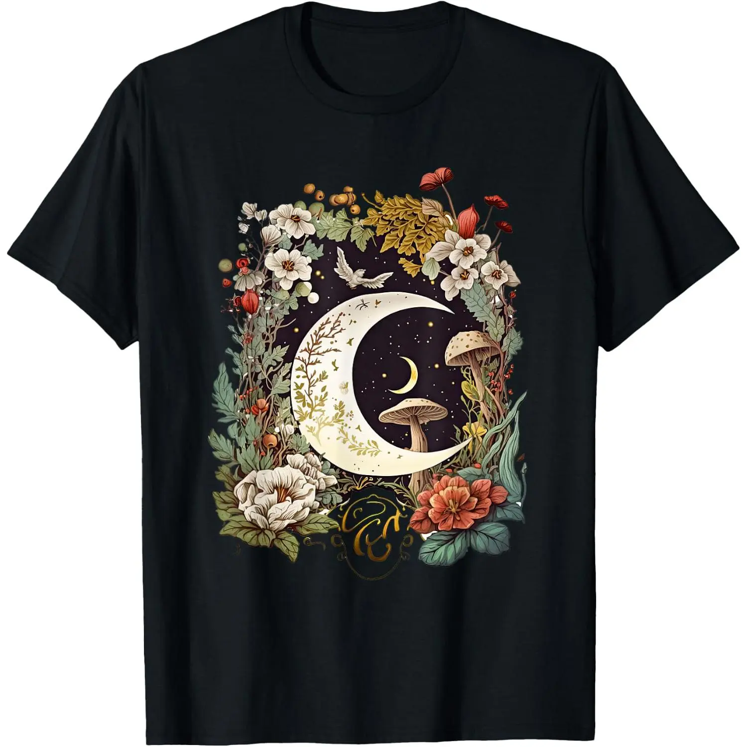 Aesthetic Goblincore and Dark Cottagecore Mushroom Graphic T-Shirt