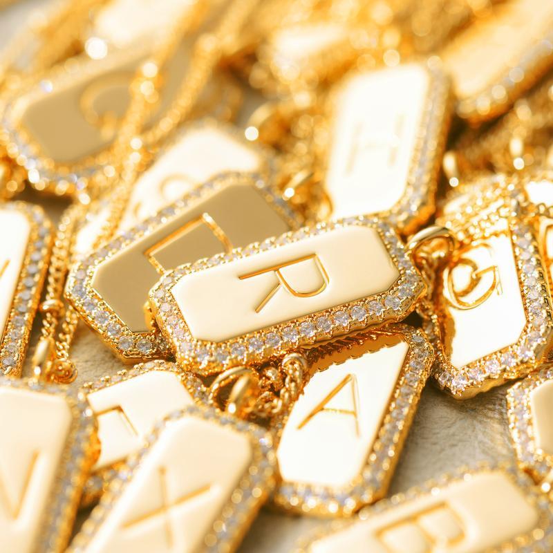 Fettero Dainty Layered Initial Necklaces for Women Trendy Figaro Chain Necklace 14kGold plating Initials Necklace