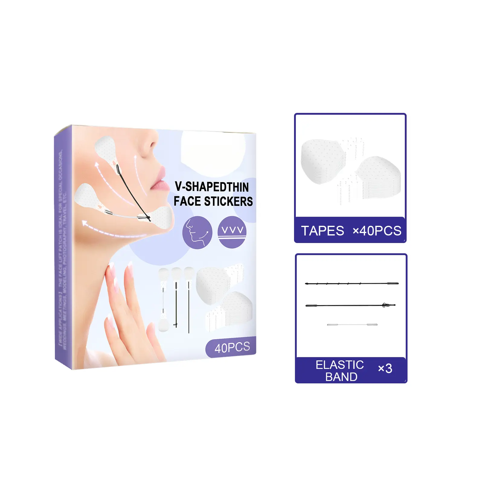 Invisible Face Lift Tape with Mandelic Acid, Collagen & Hyaluronic Acid, Waterproof Facial Tape for a Smooth Lifted-Looking Finish