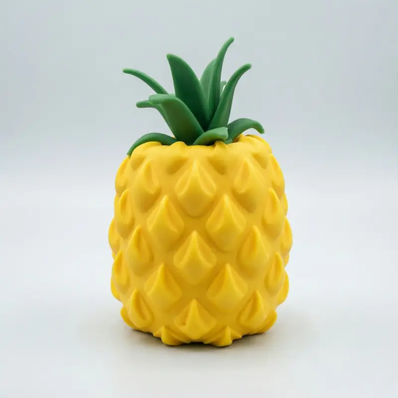 1Pc Jumbo 20cm Realistic Pineapple Squeeze Toy, Giant Fruit Fake Food Ornament, Super-Sized Quirky Novelty Desk Decor, Fun Mega Squishy Toy Gift for Teens & Adults (Large Size, Not Edible)