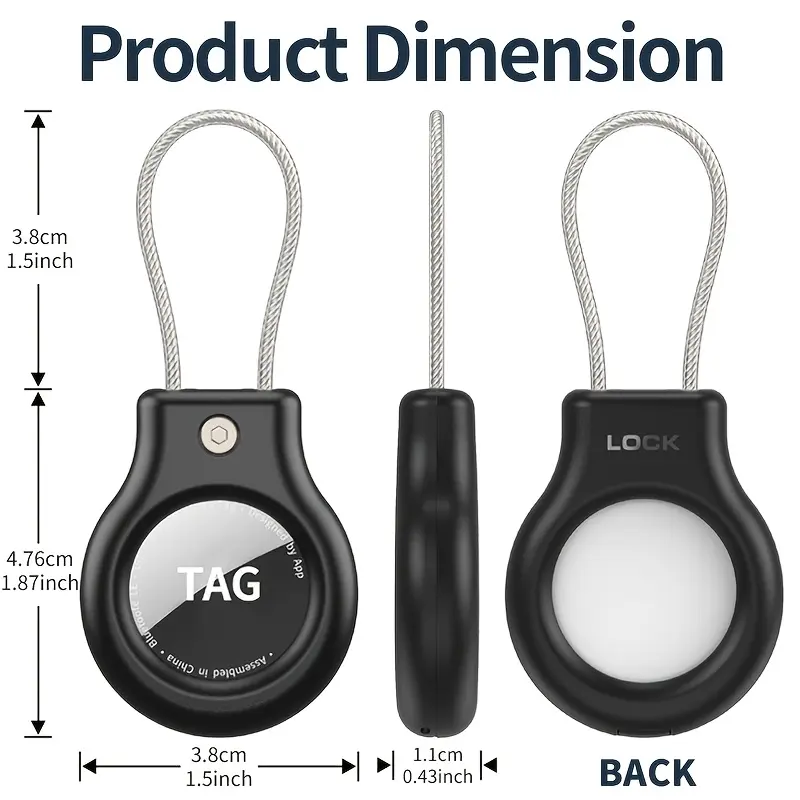 4pcs Set: Suitable for AirTag Case, AirTag 1st and 2nd Generation Protective Cover, Keychain Pendant, Anti-Theft Metal Wire Rope Protective Case for Keys, Backpacks, Luggage, Etc. [AirTag Is Not Included] Protection