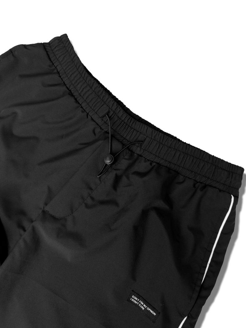 Men's Letter Patchwork Pants with Stripe & Drawstring Design, Casual Loose Pocket Trousers for Daily Wear, Fashion Men's Bottoms for All Seasons