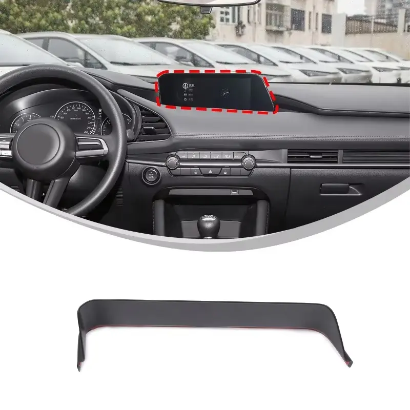 Dashboard Center Console Navigation Screen Sun Visor Cover Trim Sticker For 2020-2024 Mazda3 CX-30Car Accessories
