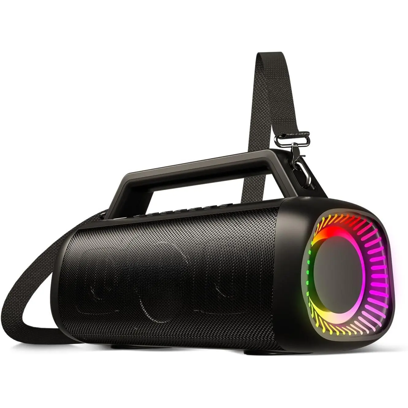 80W Speakers   Loud with Bass, 24H Playtime, IPX7 ,  5.3, TWS Pairing, Large Outdoor Speaker with Lights, Portable for Garage, Camping and Beach - Black