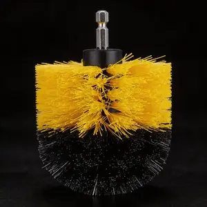 3counts Electric Drill Brush Set Durable Synthetic Cleaning Tool for Floor Tiles Bathtub Tile Car Detailing