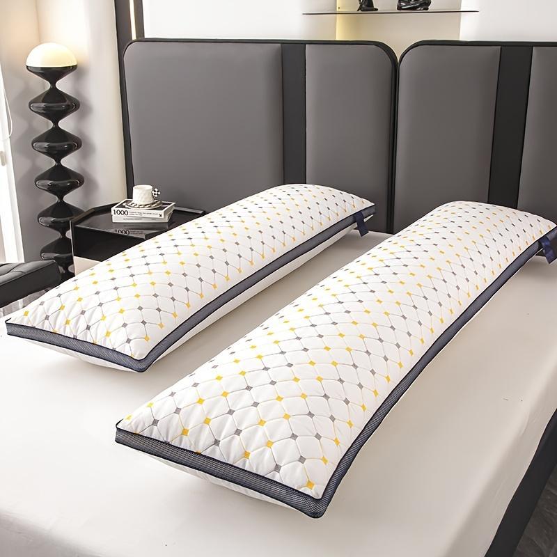 Solid Color Long Pillow, 1 Count Soft Comfortable Sleep Pillow, Neck Pillow, Bedding Supplies for Home Bedroom Hotel