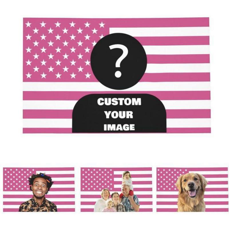 Custom Pink America Flag 30x40 inch Personalized Flags Design Your Image Funny Tapestry Poster For Decorate Clubs tapestry