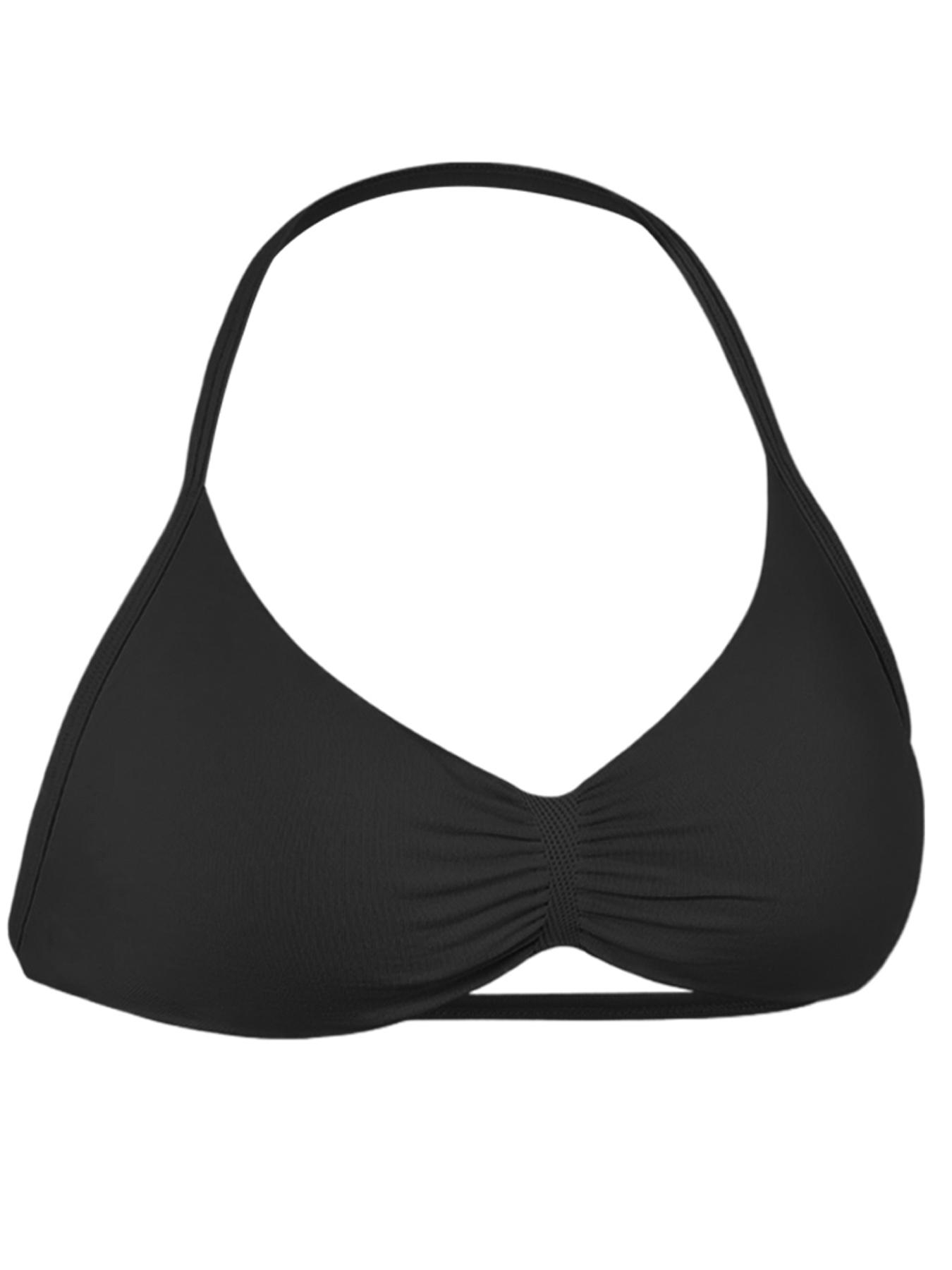 Women's Solid Backless Halter Sports Bra, Breathable Comfortable Strappy Wireless Sports Bra, Ladies Sportswear for Indoor Outdoor Wear