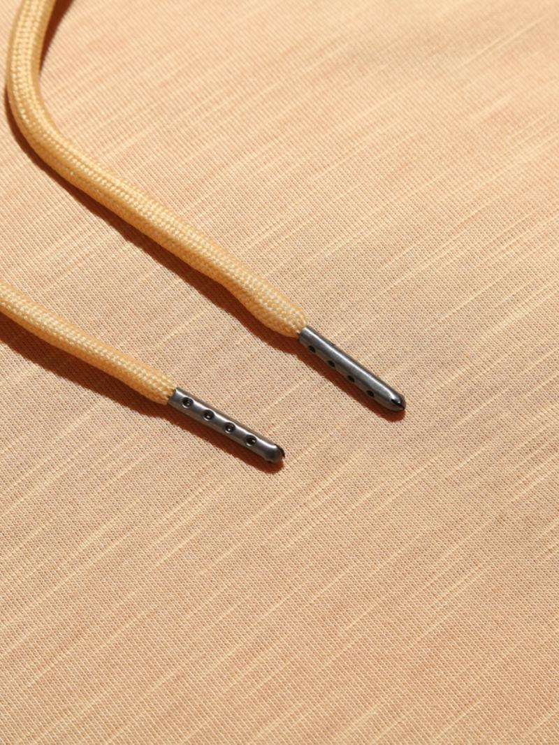 Men's Solid Drawstring Hooded Tee, Casual Regular Fit Short Sleeve T-Shirt for Summer, Menswear for Daily Wear