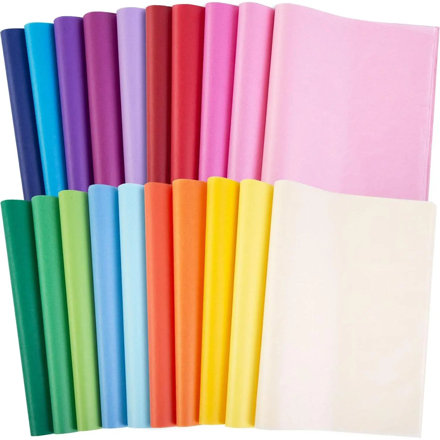 Colored Wrapping Tissue Paper Bulk - 330 Sheets, 14x10 in, 20 Rainbow Colors, 14gsm Texture, Flexible & Easy to Shape, Prevent Yellowing for DIY Enthusiasts’ Crafts, Bags, Birthday Decor