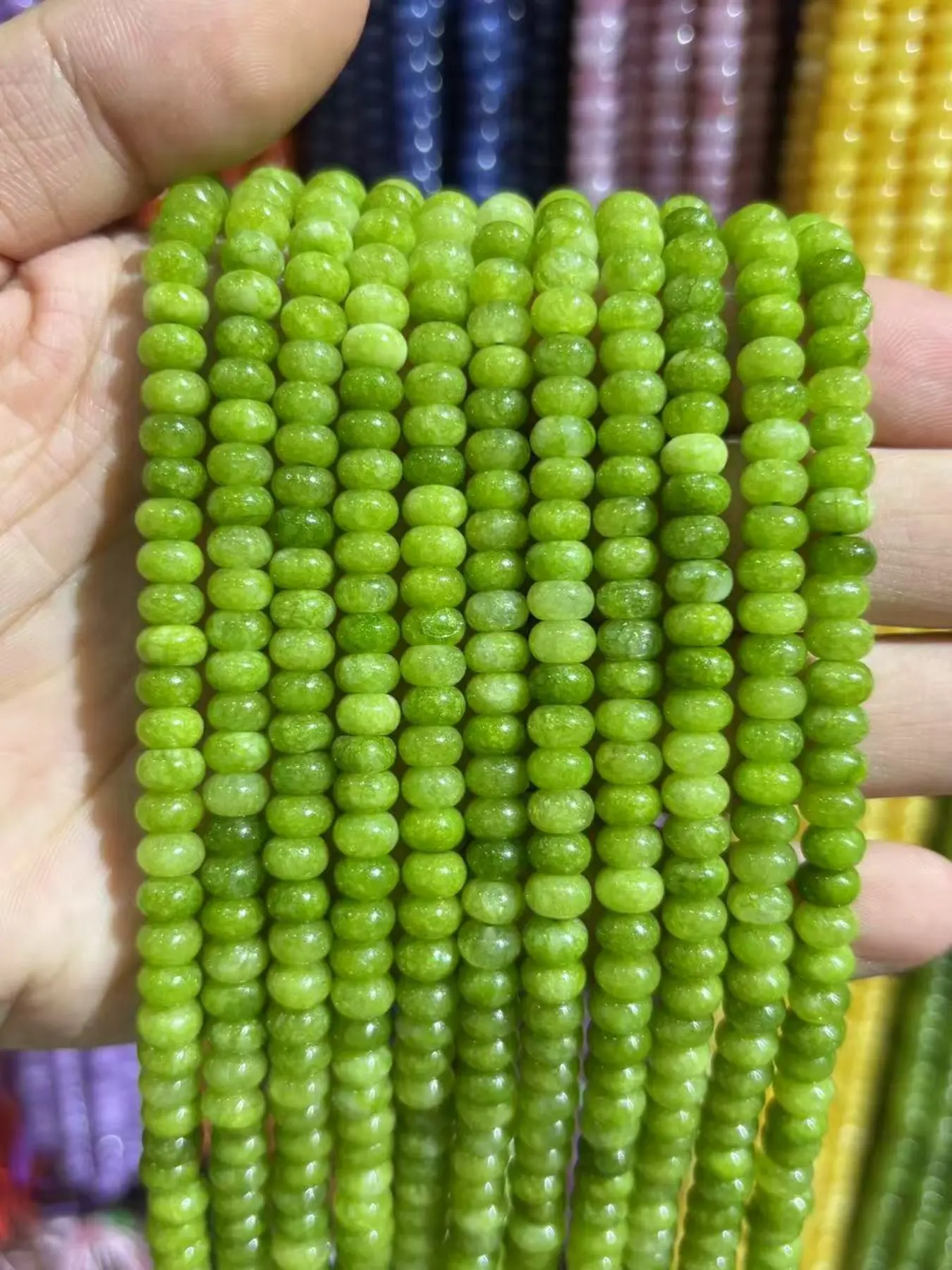 4x6mm Natural Stone Agate Beads, Hole Design for Stringing, Couples Bracelet Making, Half-Finished Craft Supplies