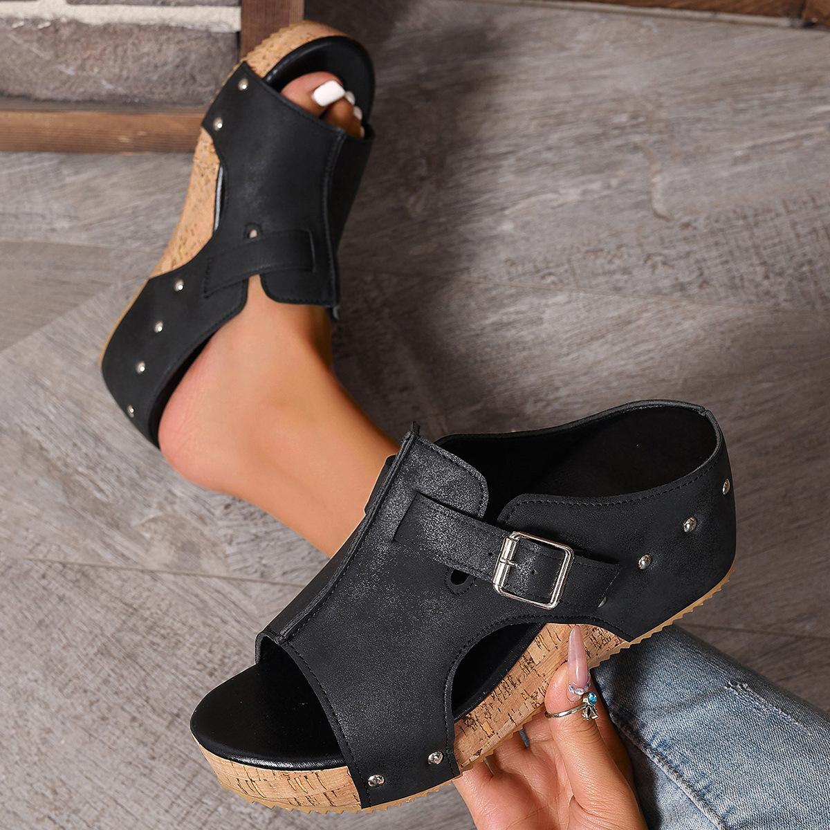 Women's Fashion Wedges with EVA Foam Cushioned Insoles 2.5 Inch Heel Lightweight Comfort Sandals All Day Wear Hook And Loop Closure Slip Resistant Casual Summer Shoes SpringStatements