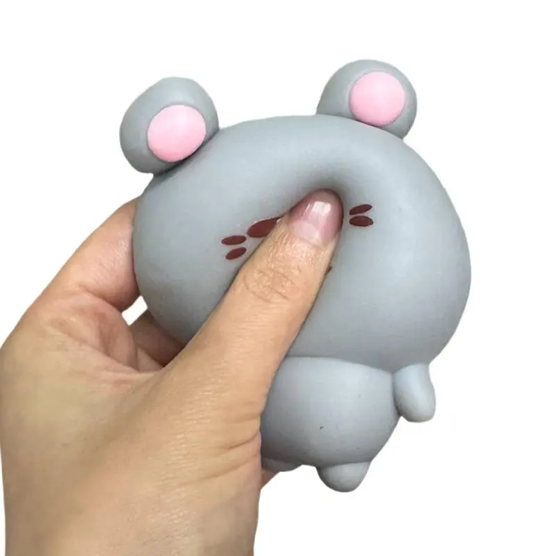 Kawaii Soft Mouse Suqeeze Toy Abstract Animal Squishy Fidget Toy Funny Stress Relief Sticky Toy Soft Squeeze Vent Gift