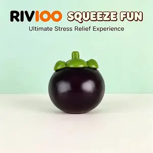 RIVIOO Hot-selling fluid mangosteen pinch music decompression release release simulation fruit toy vent decompression ball