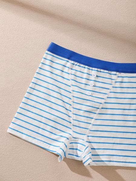 Women's Striped Print Boyshorts, Casual Comfy Breathable Panty for Daily Wear, Underwear for All Seasons, Underwear for Women