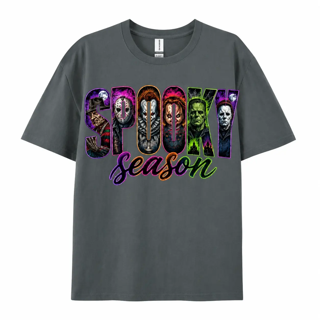 Neon Horror Halloween Shirt, Vintage Horror Character T-Shirt, Retro Scary Movie Graphic Tee, Spooky Season Fall Apparel innocence advocacy shirt, Horror Movie Graphic Tee