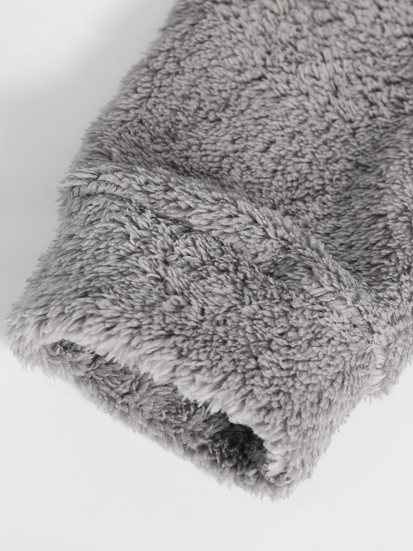 Men's Grey Drawstring Knit Hoodie & Pocket Shorts Plush Set, Regular Fit Casual Long Sleeve Hooded Sweatshirt & Shorts, Men's Fall & Winter Clothes