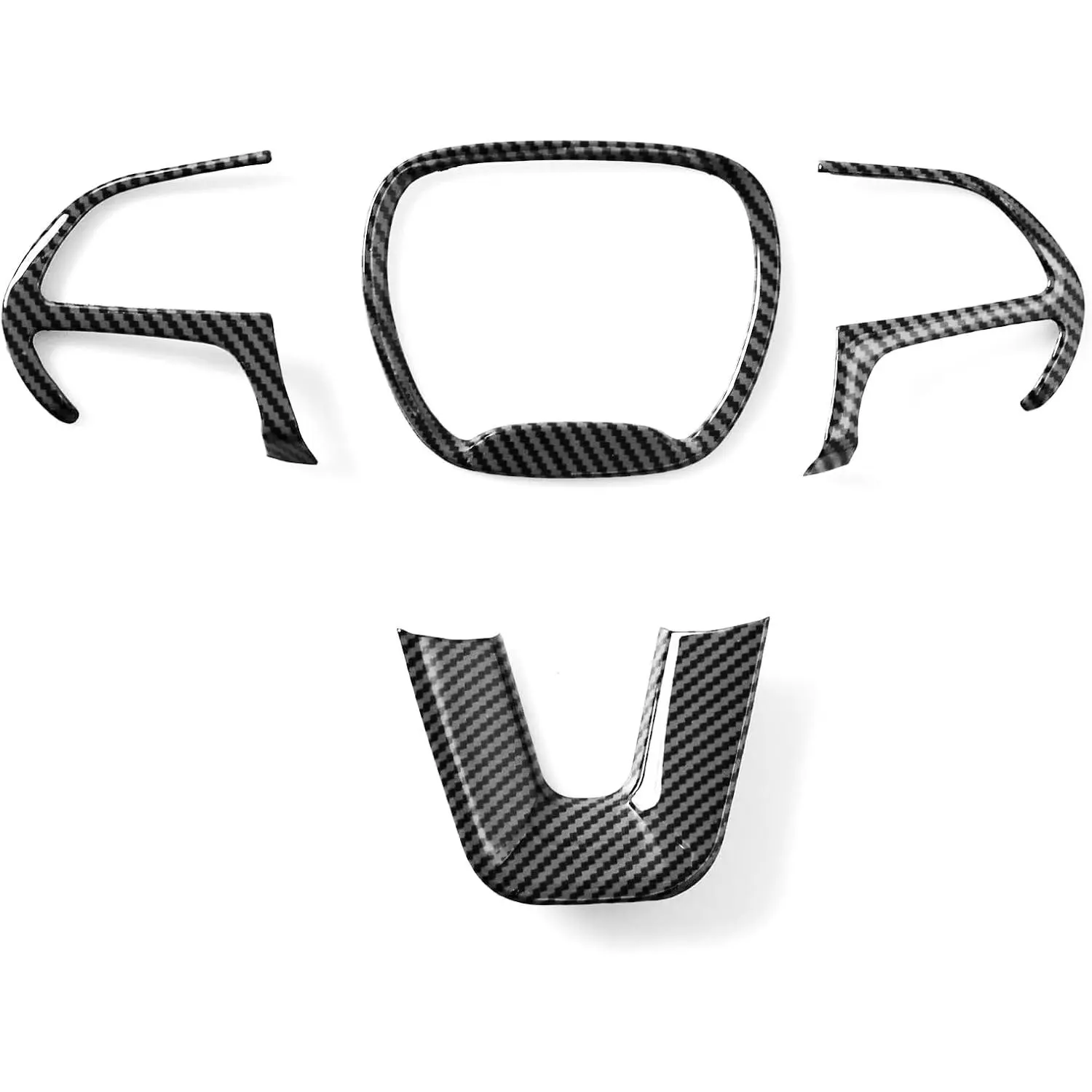 for Dodge Challenger Charger 2015-2024/Dodge Durango/Jeep Grand Cherokee SRT8 2014-2024 Accessories Interior Stickers Steering Wheel Trim Carbon Fiber Pattern