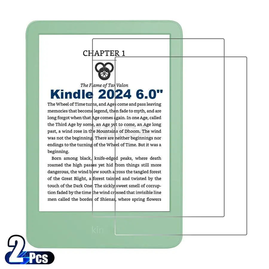 2PCS For Amazon Kindle 2024 6 inch Tempered Glass Screen Protector Kindle 6.0" 2024 Tablet Anti Scratch HD Protective Film