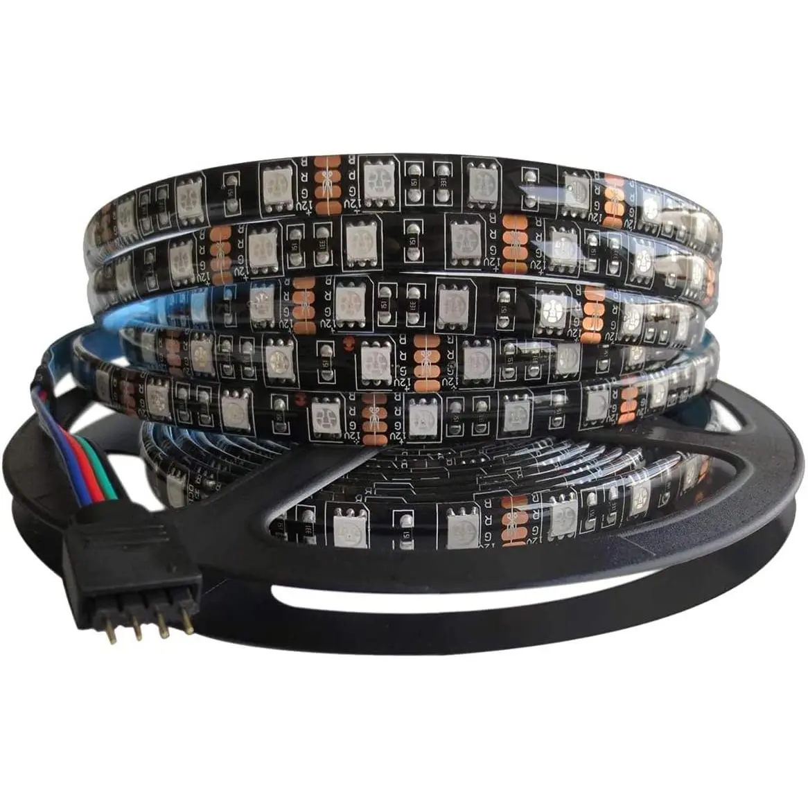 5M Black PCB 5050 RGB LED Strip Waterproof IP65 300 SMD Black PCB Board DC 12V Flexible Lightfidget toys