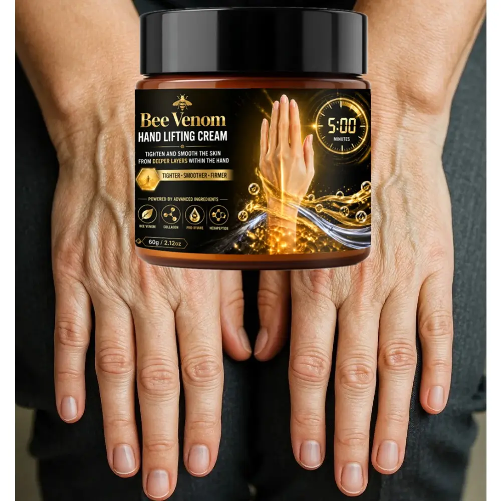 Bee Venom Hand Firming, Urea Content, Avocado, Vitamin E, Lactic Acid - for Smoothing Hand Lines, Firming The Skin, Gentle And Hand Care, for a Shiny Even Complexion
