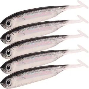 10Pcs Soft Plastic Swimbait Lifelike Fishing Lures 2.75 inch Minnow Bass Trout Swim Bait Paddle Tail