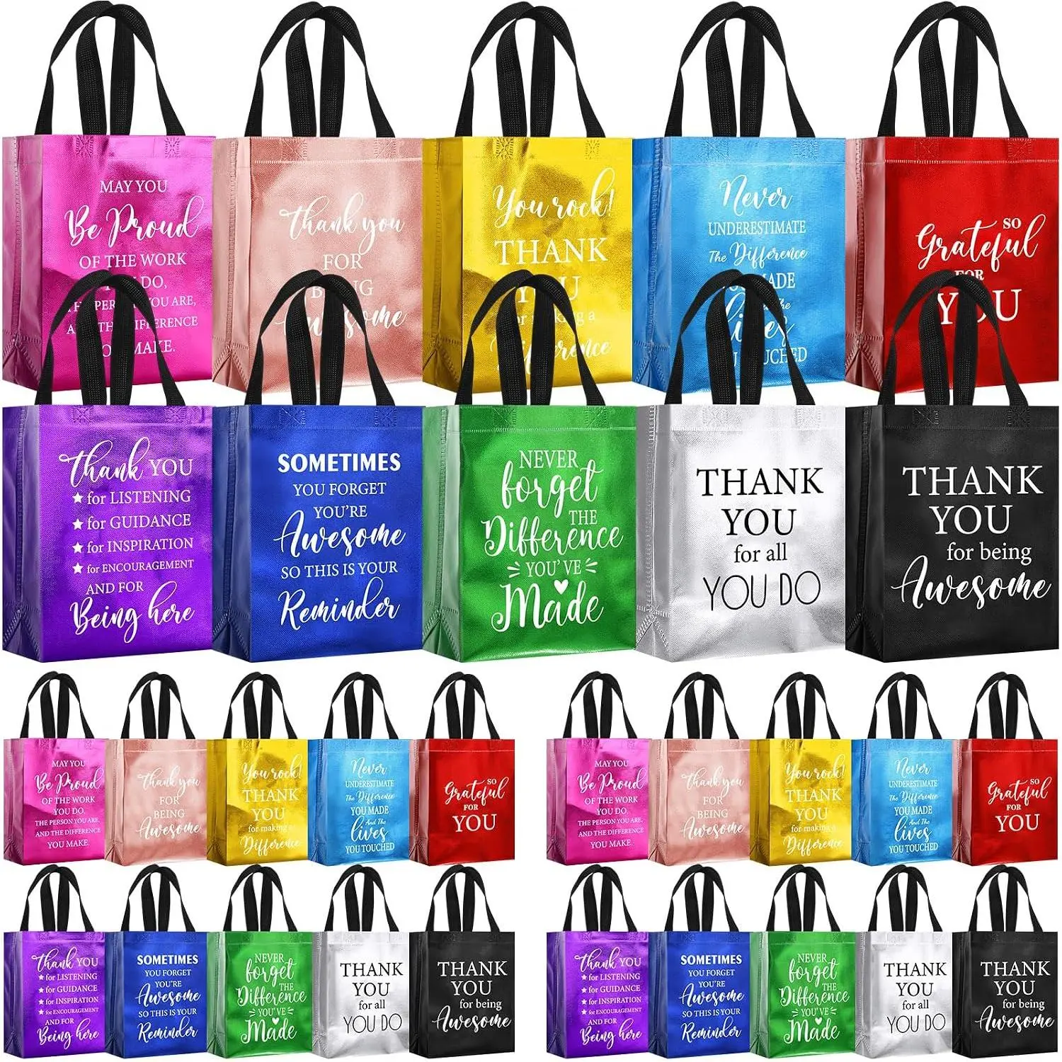 Employee Appreciation  Bag with Handle 8 x 10 x 4 in Thank You  Bag for Coworker Staff Team Teacher