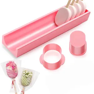 Cakesicle Cutter Mold Set with Tray, Easy Clean Reusable Cake Pop Mold, Baking Tools for Parties, Weddings, Birthdays, Baby Showers