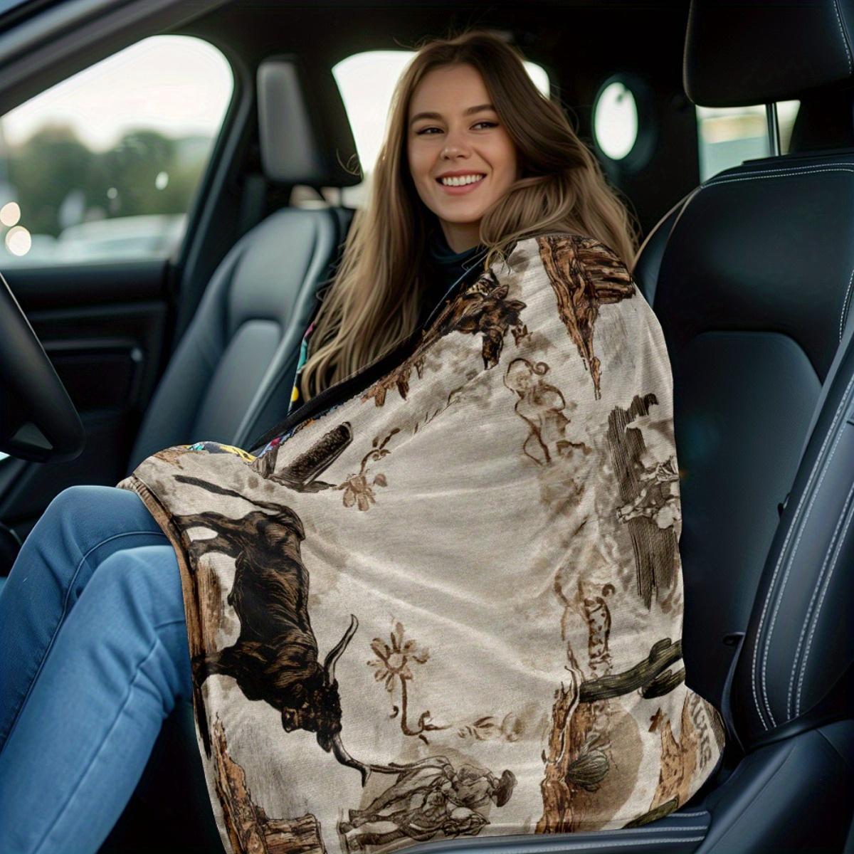 Personalized Western-Cowboy Themed Lightweight Blanket For Home Decor, All-Season Comfort Suitable As A Warm Cozy Blanket For Home Sofas, Bedding, Office Napping, Travel, And Camping, Perfect As A Gift For Friends And Family