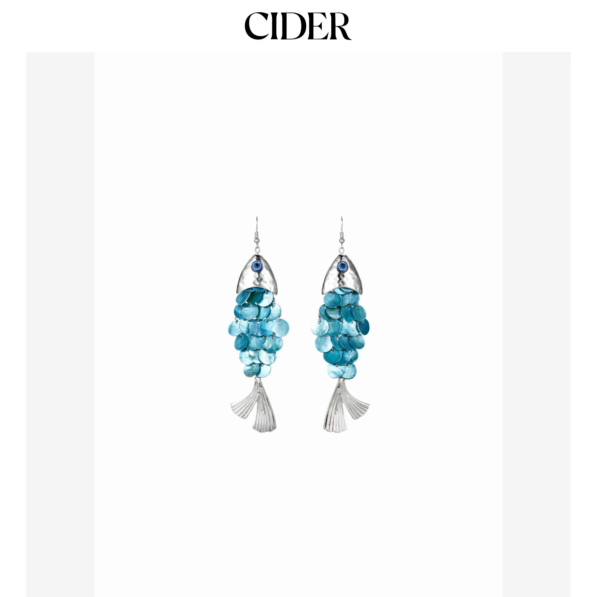 Cider FISH & SEQUIN DROP EARRINGS