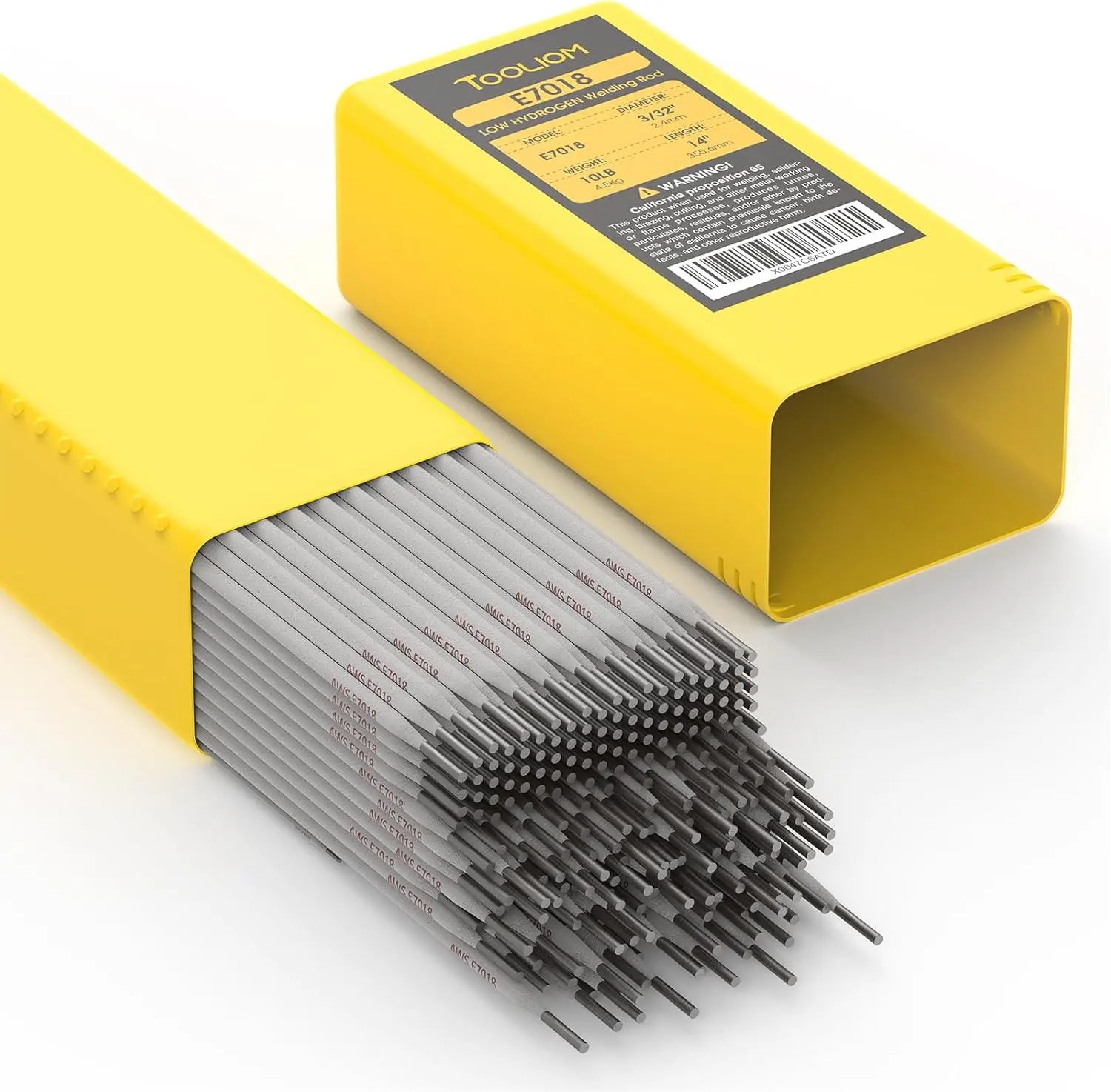 E7018 Rod Low-Hydrogen Stick Electrodes, 3/32" 10LB| AC/DC, all-position capability, low-hydrogen flux formulation