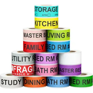 960 Count Color Coding Moving Stickers with 14 Different Living Space Labels, Fragile  Stickers & Blank White Labels, Removable Packing Storage Box Labels for Household Moving Organizing