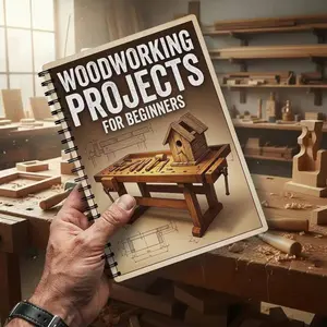Woodworking Beginner Tutorial Book, 50 Step-By-Step DIY Woodworking Projects, Practical Essential Guide for Beginners, Comprehensive Woodwork Manual